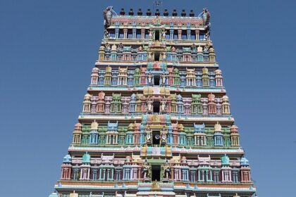 A view of Uthirakosamangai Temple situated in Ramanathapuram, Tamil Nadu