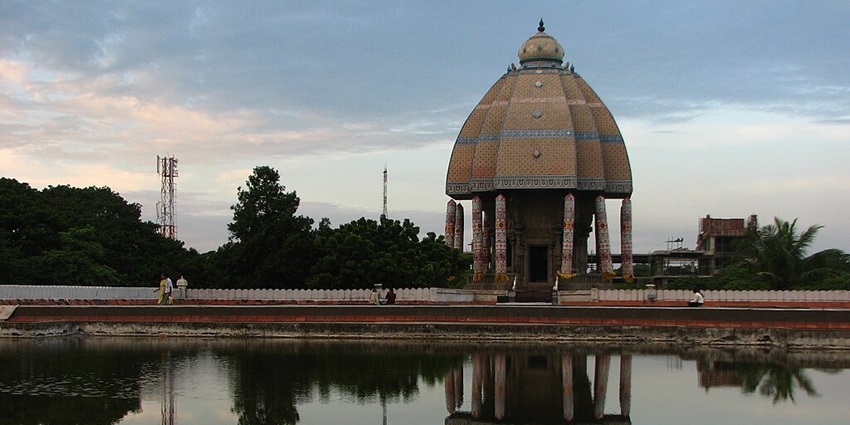 Places to visit near Chennai central include a monument dedicated to poet Thiruvalluvar.