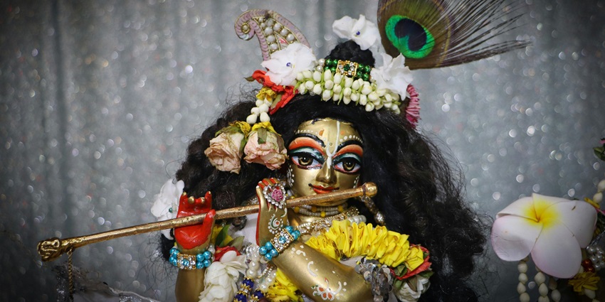 Image of Decoration of Hindu Goddess Figurine - In one of the south Indian temples in mumbai