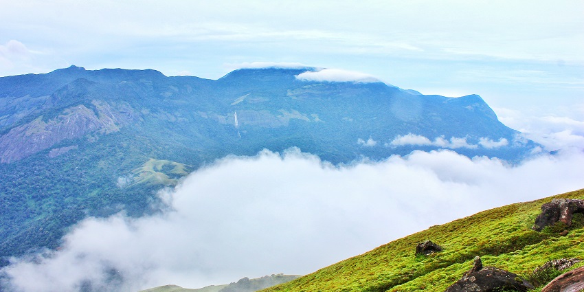 breathtaking sight of the Velliangiri mountains, near Adiyogi temple.