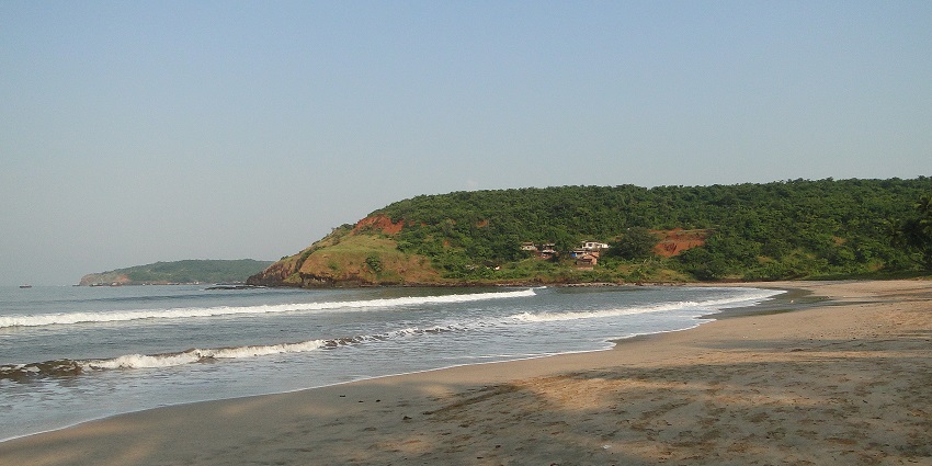 Velneshwar Beach is a secluded stretch of pristine sand lined with coconut groves.