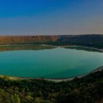 Birds eye view of the beautiful lake at Vidarbha which is one of the best places to visit in Vidarbha