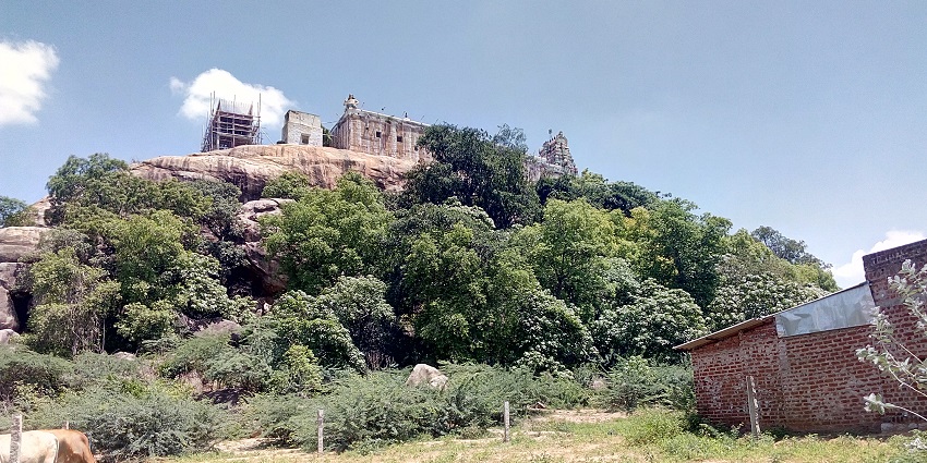 A picture of a serene hilltop temple.