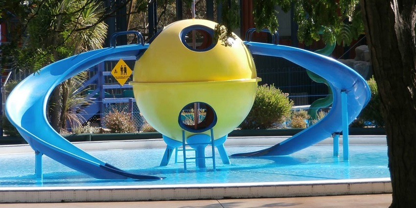 A fun-filled water park featuring thrilling slides, wave pools, and splash zones for all ages.