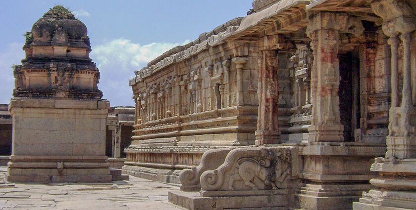 An image of Krishna temple, one of the Vishnu temples in Chennai.