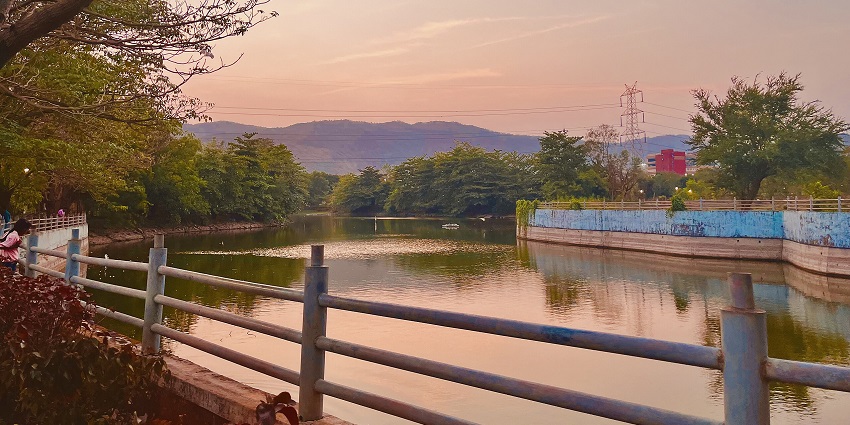 Explore beautiful gardens, calm lakes and winding walks at Central Park in Kharghar.