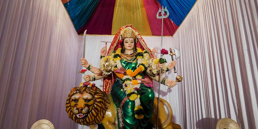 Deity in a nearby shrine revered by people.