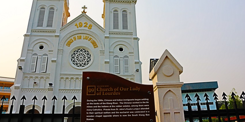 The Church of Our Lady of Lourdes, a famous tourist attraction in Malad