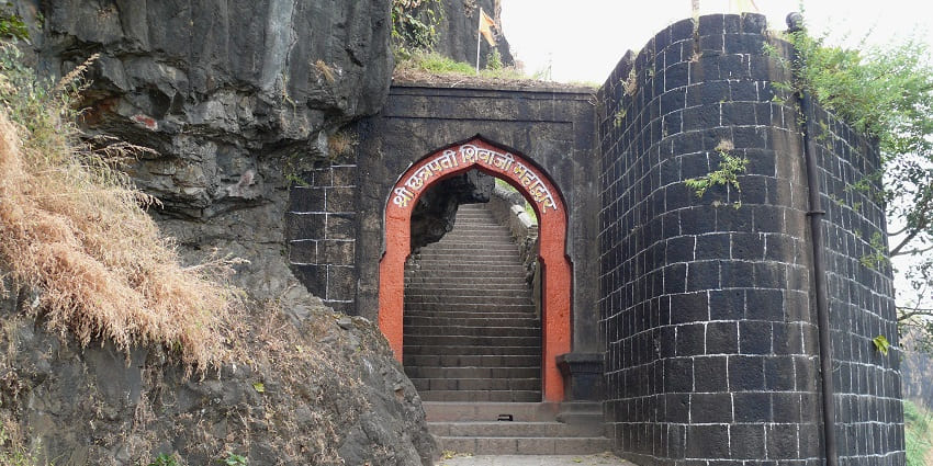 Entrance of the Sajjangad Fort, the historic site with panoramic views