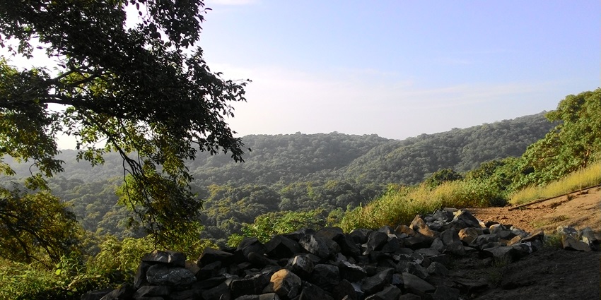 Sunset over Sanjay Gandhi National Park, one of the tourist attractions near Mumbai.
