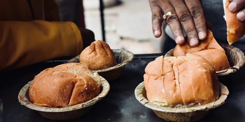 Irani Bun Maska Pav served with Chai, is the best food in Pune at an Irani Joint.