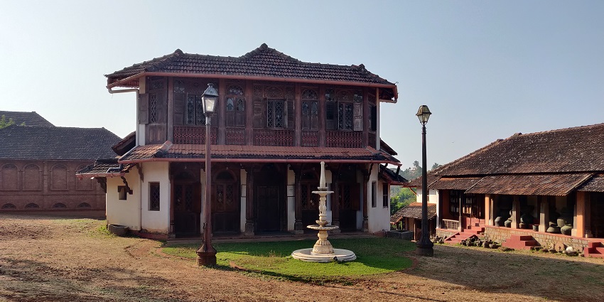 Discover the enchanting entrance of Hasta Shilpa Heritage Village, a cultural treasure!
