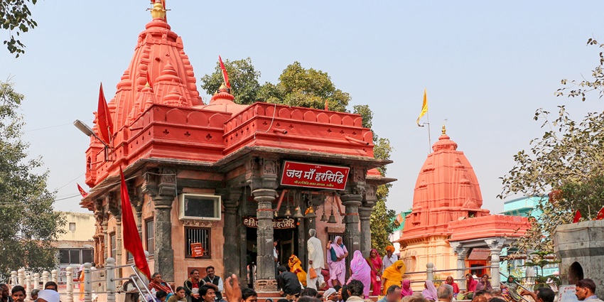 Harsiddhi Mata Temple in Ujjain, an important pilgrimage site dedicated to the goddess Harsiddhi