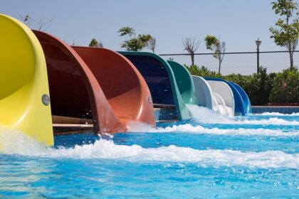 Enjoy a variety of water slides at the Water Park in Varanasi