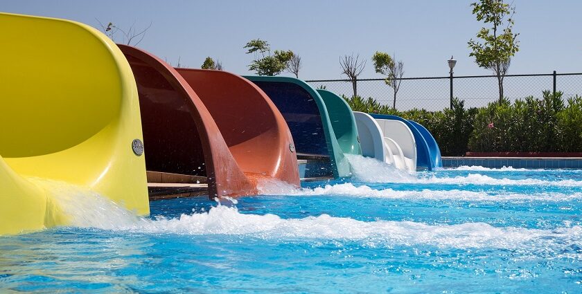 Enjoy a variety of water slides at the Water Park in Varanasi