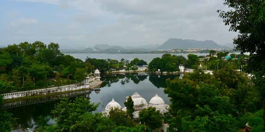 A view of WelcomHeritage Lake Palace, one of the top places for a pool party in Jodhpur.