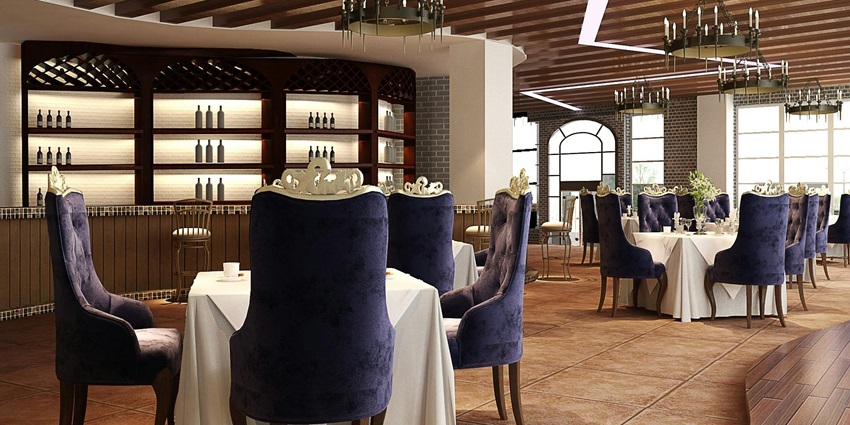 Elegant dining setup with a white tablecloth near Dream World Water Park Kolhapur.