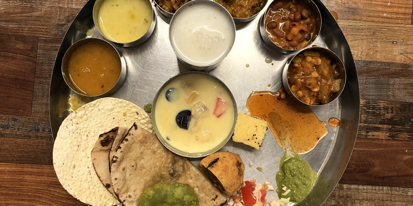 Rajasthani Thali comprises a variety of local eateries offering mouth-watering food options.