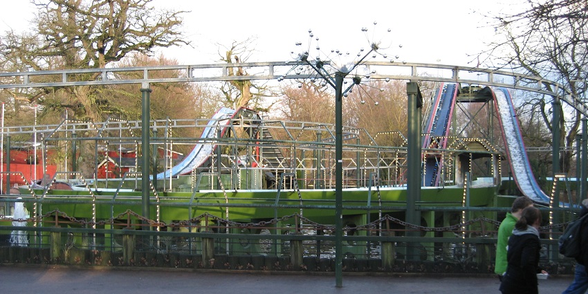 A view of the ride at Ramuji Water Park Jabalpur.