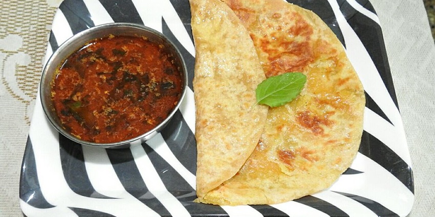 Puran Poli, a traditional Maharashtrian sweet flatbread dish.