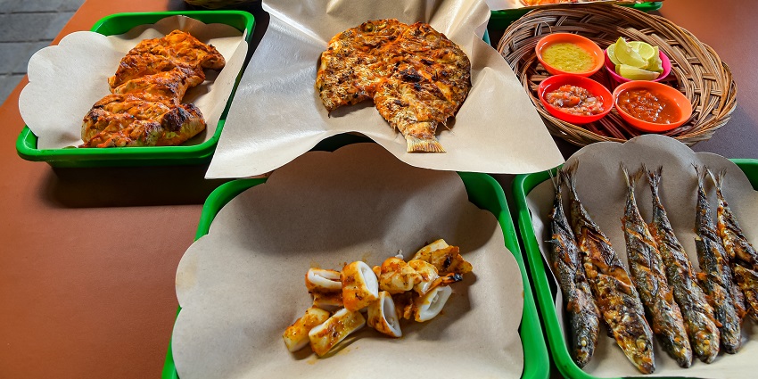 Authentic Balinese food served at a restaurant nearby