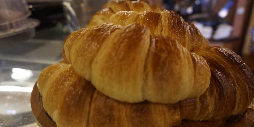 Croissants at a cafe near Mario Miranda Museum Goa.