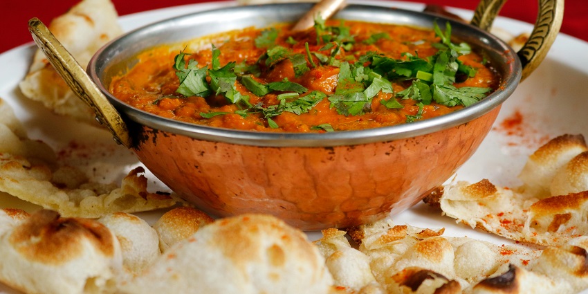 Snapshot of the Indian dishes in a restaurant near the wildlife sanctuary.