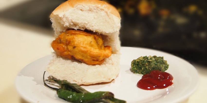 Vada pav, one of the famous local snack served at eatery nearby