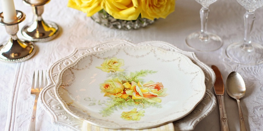 Chic table setting with elegant place arrangements, ready for a formal dining experience.
