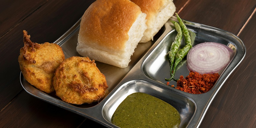 Authentic Maharashtrian thali featuring a variety of traditional dishes beautifully arranged