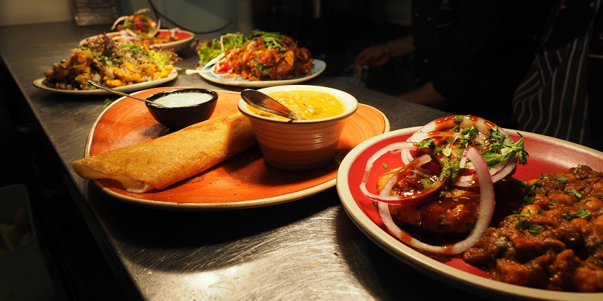 Yummy south Indian cuisine served at a local restaurant nearby