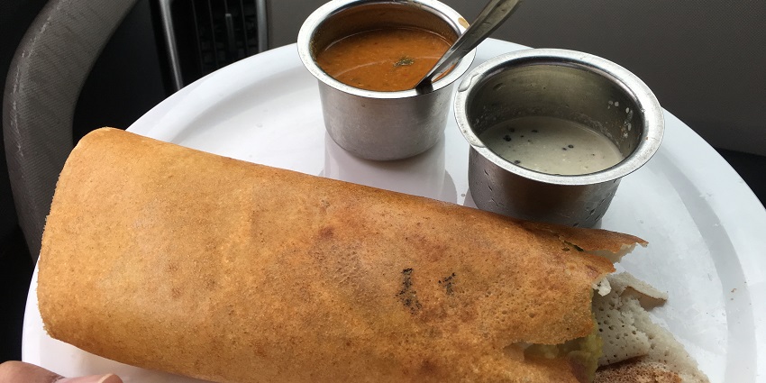 South Indian cuisine served at a local restaurant nearby
