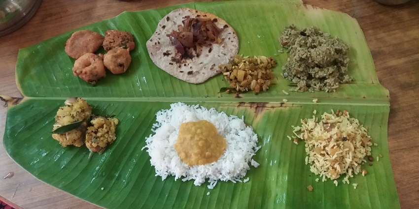 Eateries serve authentic South Indian cuisine.