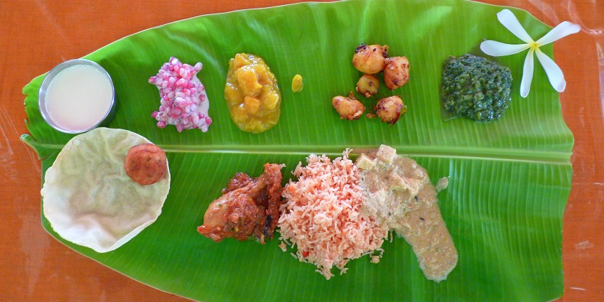 Authentic South Indian breakfast served at one of the restaurants in Nagercoil.