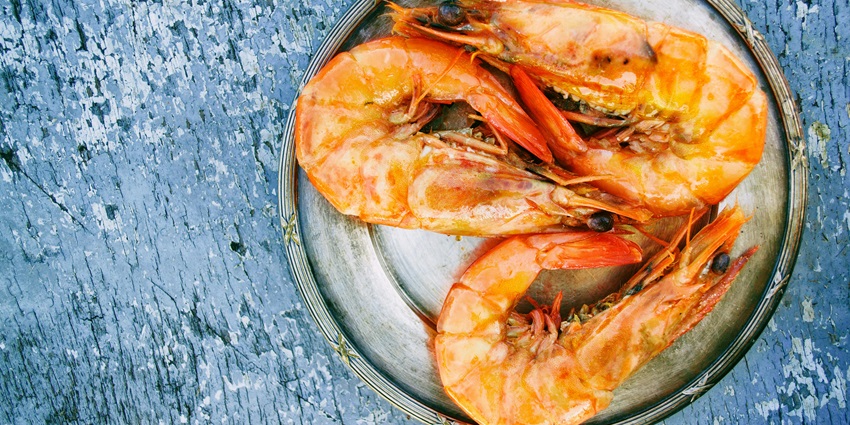 View of fresh seafood available in the various dining restaurants on Menjangan Island.