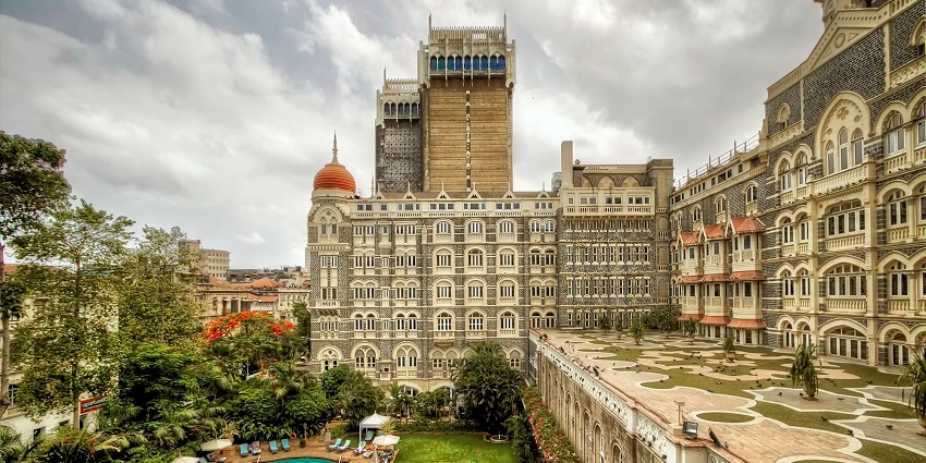 The photo of the Taj Mahal Palace Hotel in Maharashtra is inspired by Renaissance architecture.