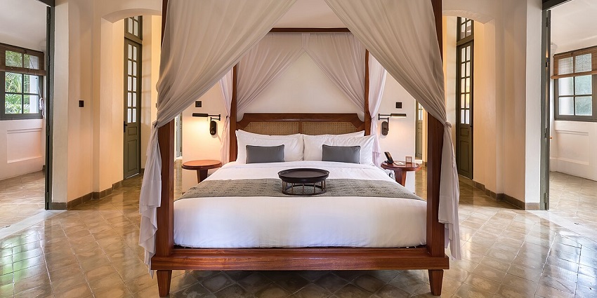 Canopy bed of luxury suite in a luxury resort & hotel in Indonesia.