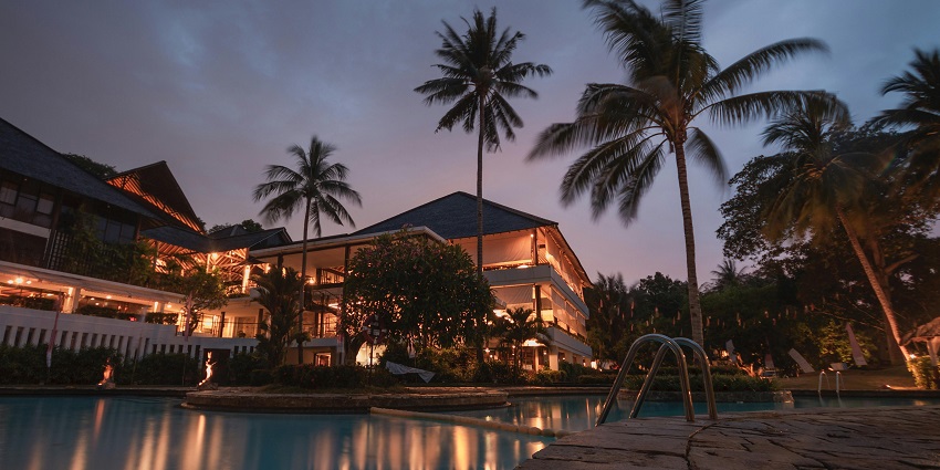 A view of a hotel near Kanha National Park which is located in Madhya Pradesh.