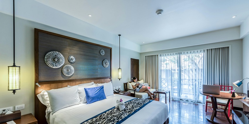 Hotel rooms like the ones available near the Panhala Fort for accommodation for visitors.