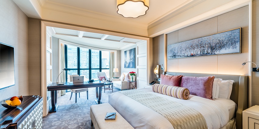 Hotel room of a place to stay nearby ensuring a comfortable stay
