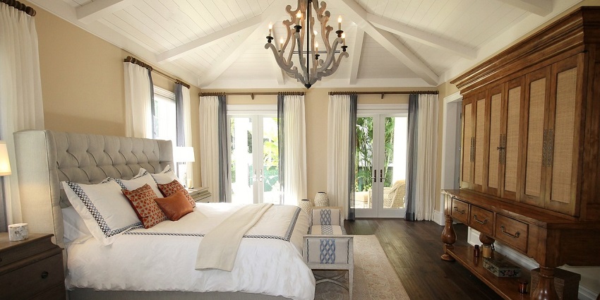 Luxurious bedroom design in brown tones, featuring elegant decor and furnishings