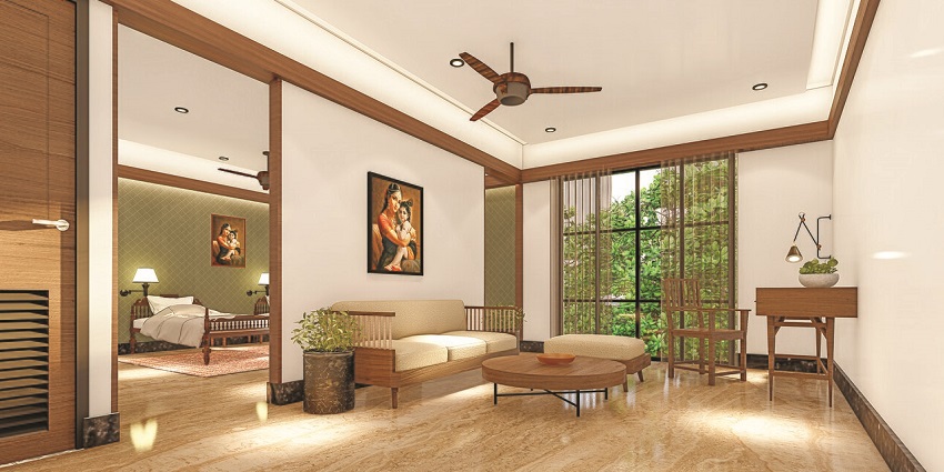 An image of a hotel room near the sacred the temple for a comfortable stay.