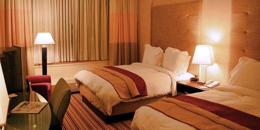 Comfortable hotel room to stay near Blue Lagoon Water Park.