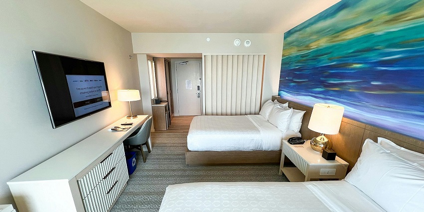 Cosy hotel room with stunning views of the surroundings offering a unique experience.