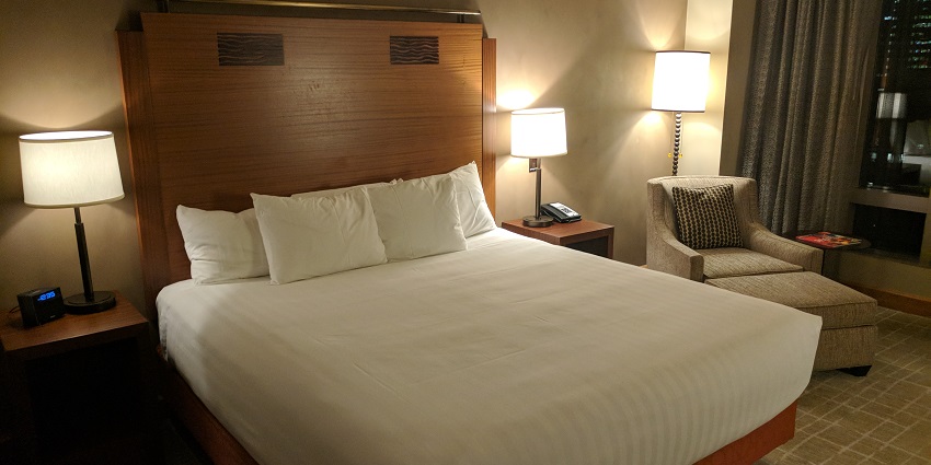 A picture of a hotel room at a resort in Lakshadweep with all the basic amenities