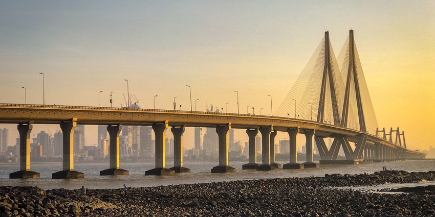 Coastal pathway with Arabian Sea views - one of the places to visit in Mumbai in monsoon.