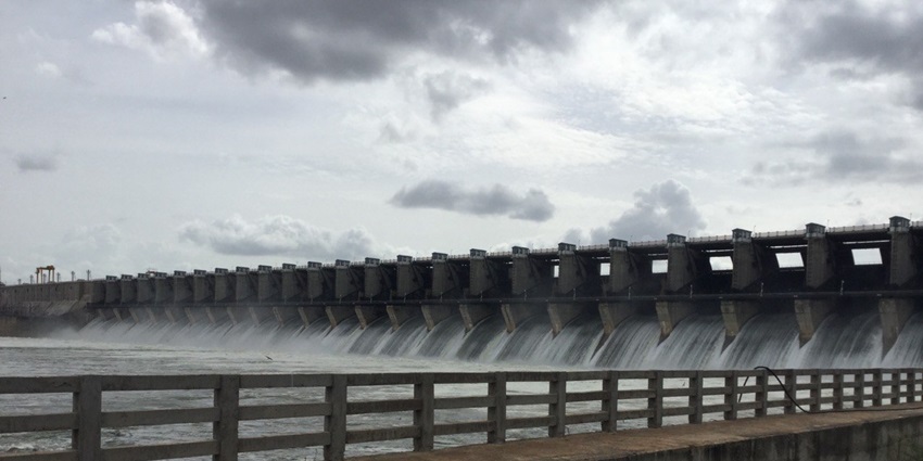 Scenic image of the Dam on the river in Karnataka, one of the places to visit in Belur