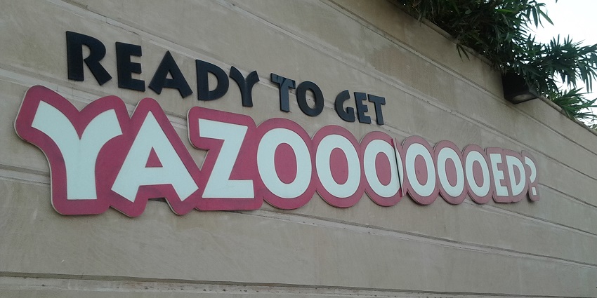 Board of the Yazoo park at entrance.