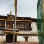 Wide angle view of Sani monastery, one of the oldest monasteries in Zanskar