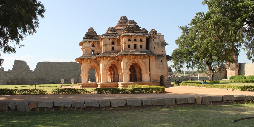 Zenana Enclosure, the historic royal area showcasing Vijayanagara women's lives.